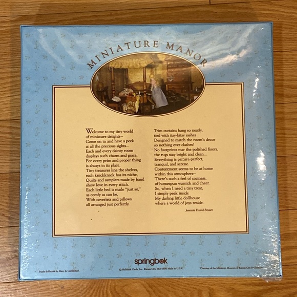 Springbok 1000 pc jigsaw puzzle Miniature Manor NIB. Unopened. Orig plastic wrap - Picture 2 of 3